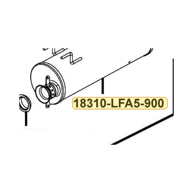 18310-LFA5-900 MUFFLER BODY - WELDMENT — diagram cutout
