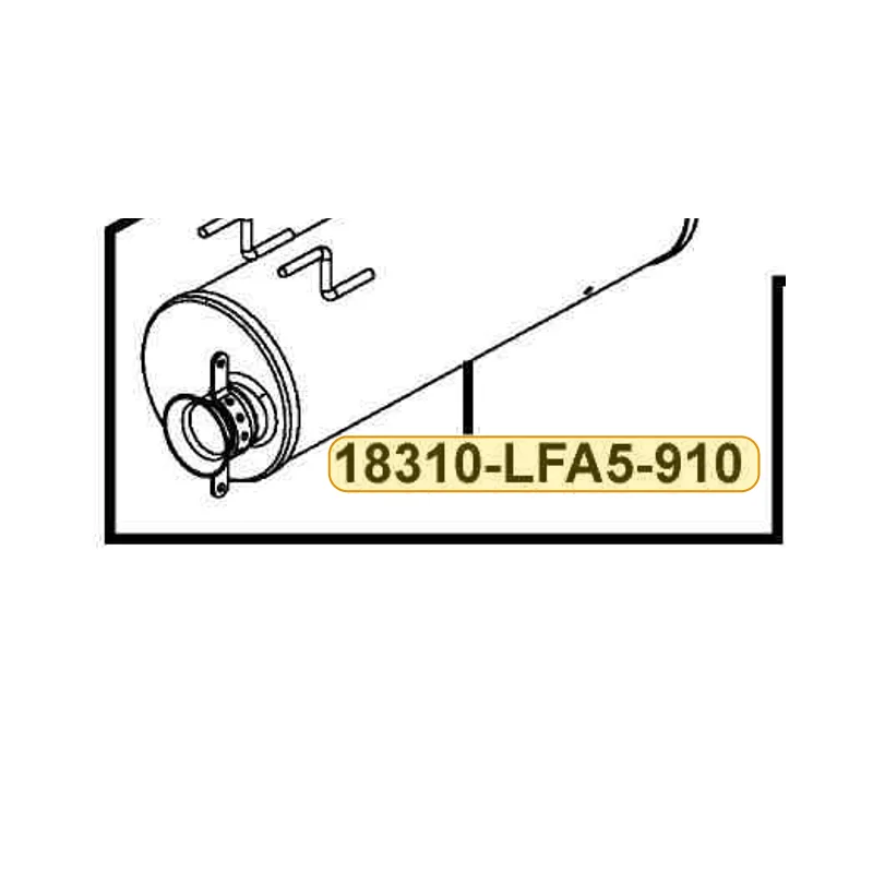 18310-LFA5-910 MUFFLER BODY WELDMENT — diagram cutout