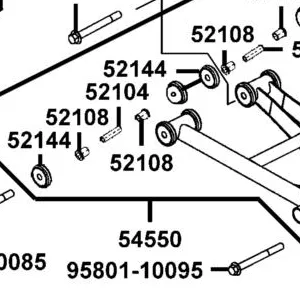54550-LFA5-E00-MAS A-ARM LH LOWER ASSEM — diagram cutout