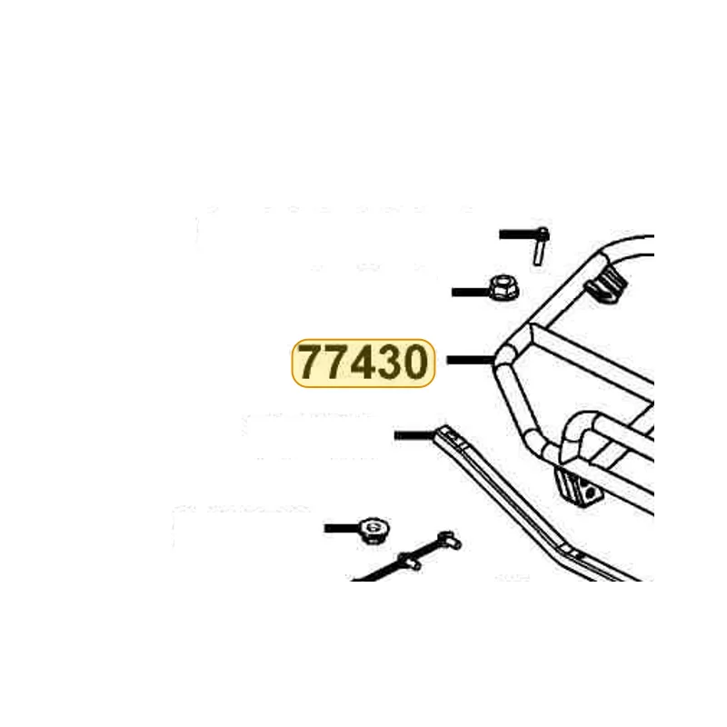 77430-LFA5-E00-MAS RACK FRONT — diagram cutout