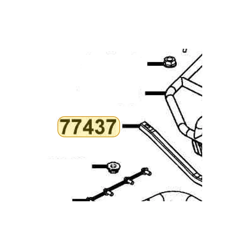 77437-LFA5-E00 TUBE REAR MOUNTING-FRONT RACK — diagram cutout