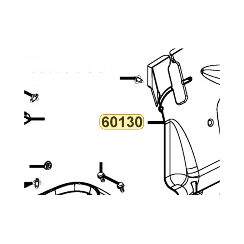 60130-PWB1-900-N1R PANEL SPLASH-RIGHT (Black) — diagram cutout