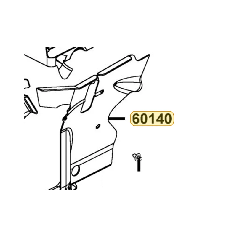 60140-PWB1-900-N1R PANEL SPLASH-LEFT (Black) — diagram cutout