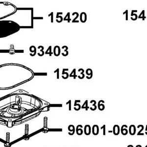 15439-PWB1-900 GASKET MOLDED-OIL STRAINER CAP — diagram cutout