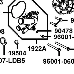 1922A-PTA1-900 COVER ASSY WATER PUMP — diagram cutout