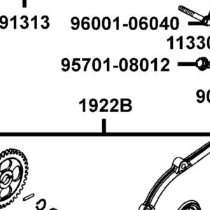 1922B-PTA1-900 WATER PUMP ASSY..L. COVER — diagram cutout