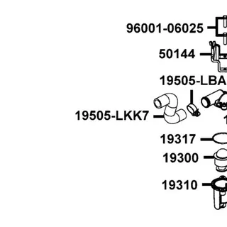 19505-LKK7-900 HOSE WATER — diagram cutout
