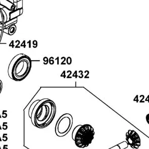 42432-AEB8-E00 GEAR FRONT (34 TOOTH)-WELDMENT — diagram cutout