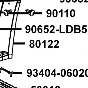 80122-LGC3-E00-N1R MUDGUARD L FLOOR (Black) — diagram cutout