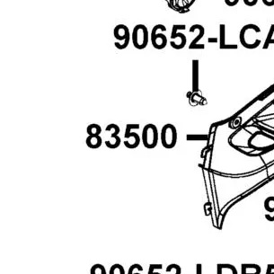 83500-LKK7-E76-N1R COVER R SIDE (Black) — diagram cutout