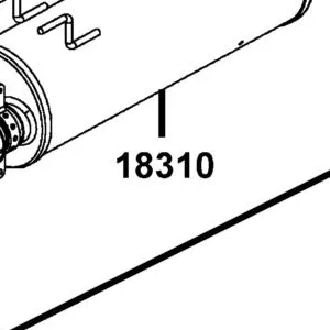 18310-LGC3-900 MUFFLER BODY - WELDMENT — diagram cutout