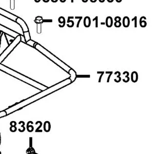 77330-LKK7-E00 RACK REAR — diagram cutout