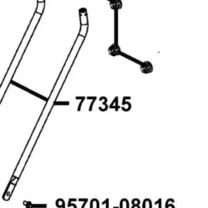 77345-LKK7-E00 TUBE REAR MOUNT-REAR RACK — diagram cutout