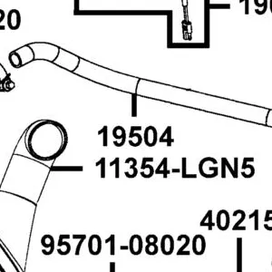 19504-LKK7-E00 HOSE WATER — diagram cutout