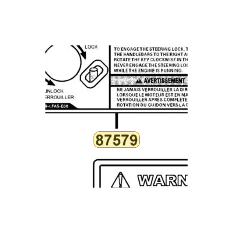 87579-LFA5-E00-T01 WARNING DECAL_HANDLEBAR LOCK — diagram cutout