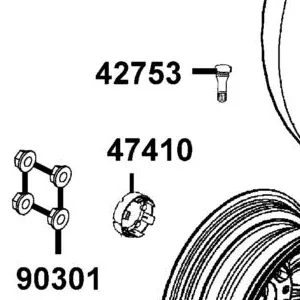 47410-ALD6-E00 CAP WHEEL CENTER — diagram cutout