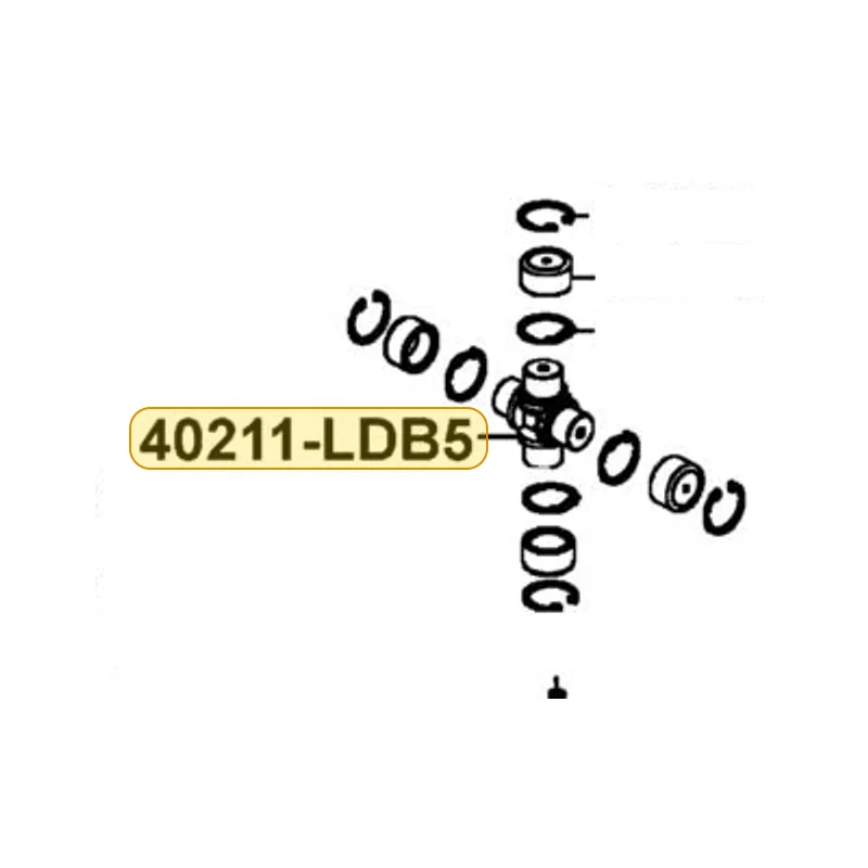 40211-LDB5-E00 SPIDER RR U JOINT — diagram cutout