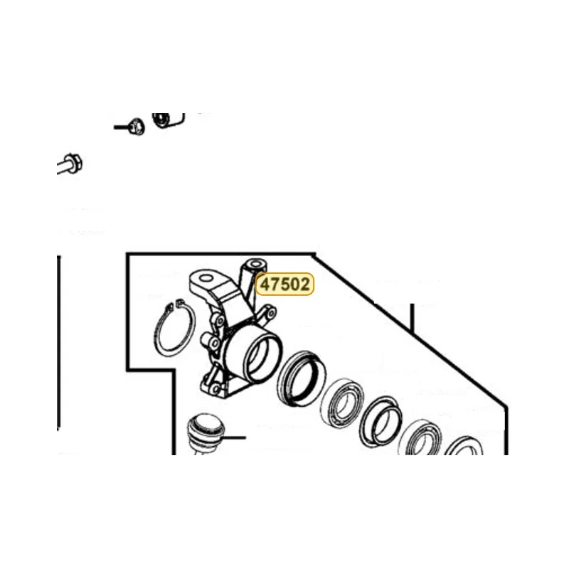 47502-LDB5-E00 KNUCKLE L — diagram cutout