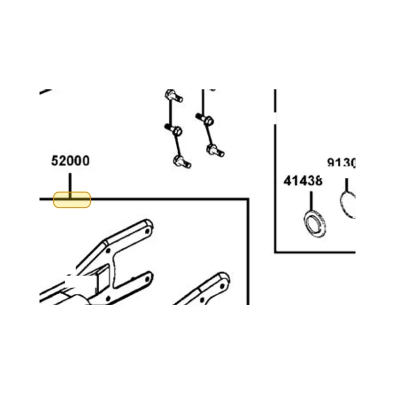 52000-LDB5-E00 FORK ASSY RR — diagram cutout