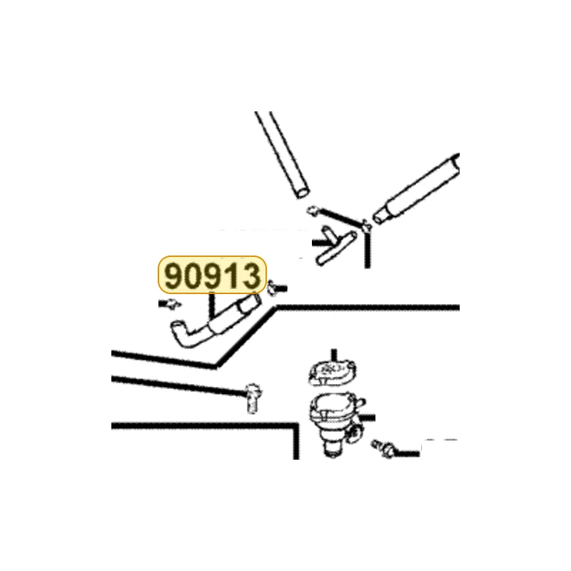 90913-LDB5-E00 TUBE ASSY WATER PUMP-PRESSURE VALVE — diagram cutout