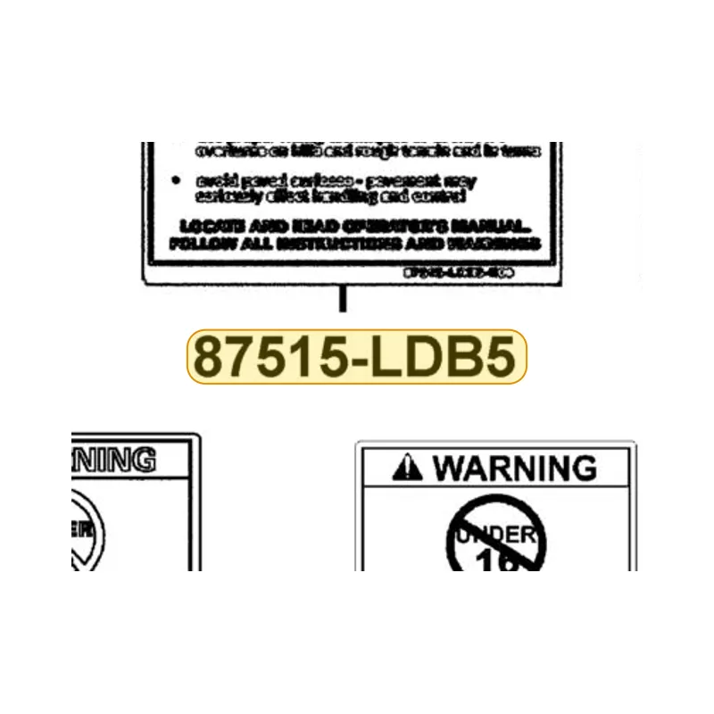 87515-LDB5-E00-T01 DRIVE WARNING LIST-ON ROAD — diagram cutout