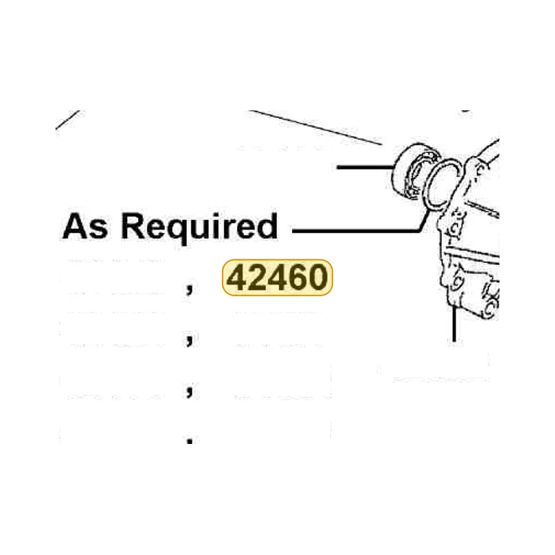 42460-LDB5-E00 SHIM SIDE-BRG1.15MM(0~+0.05) — diagram cutout