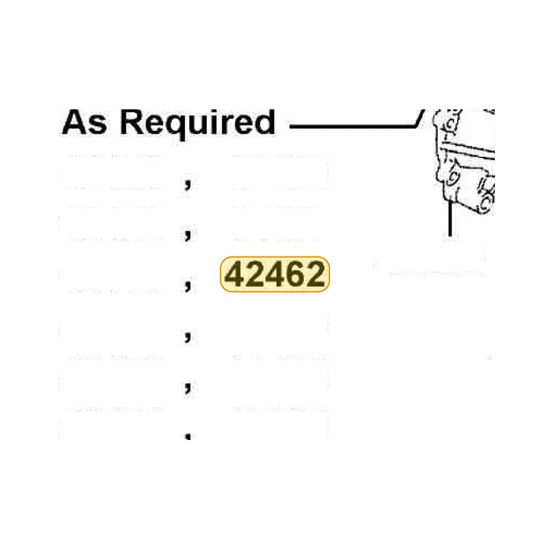 42462-LDB5-E00 SHIM SIDE-BRG1.25MM(0~+0.05) — diagram cutout