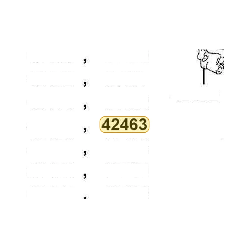 42463-LDB5-E00 SHIM SIDE-BRG1.3MM(0~+0.05) — diagram cutout