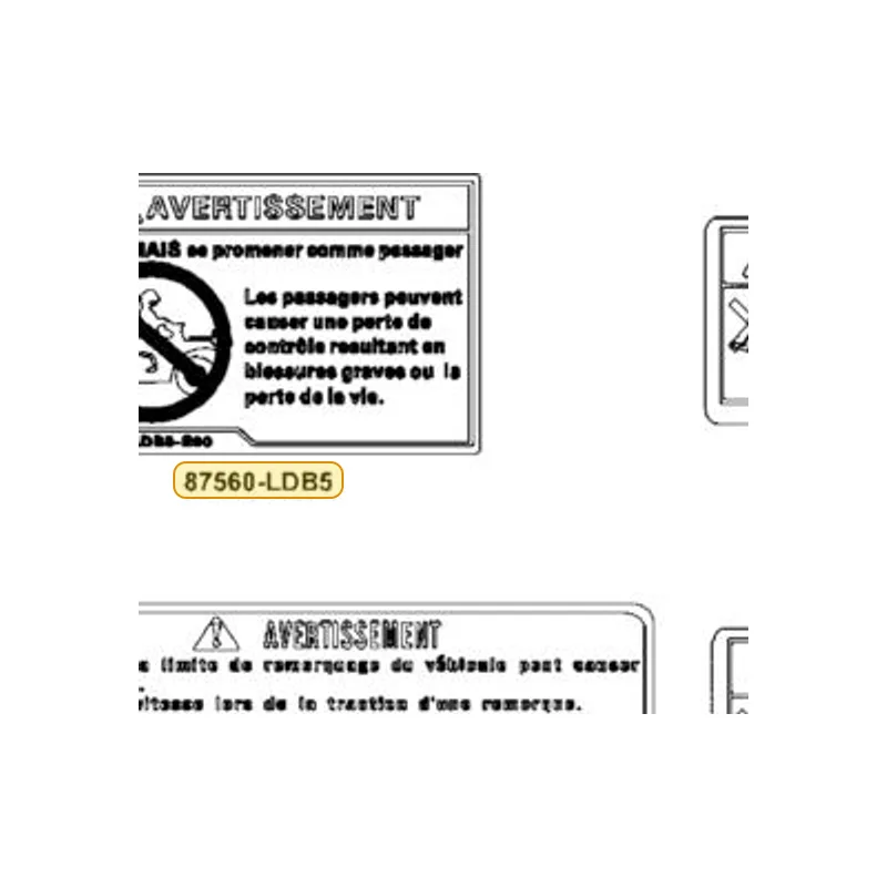 87560-LDB5-E60-T01 WARNING DOUBLE RIDER-OFF ROAD — diagram cutout