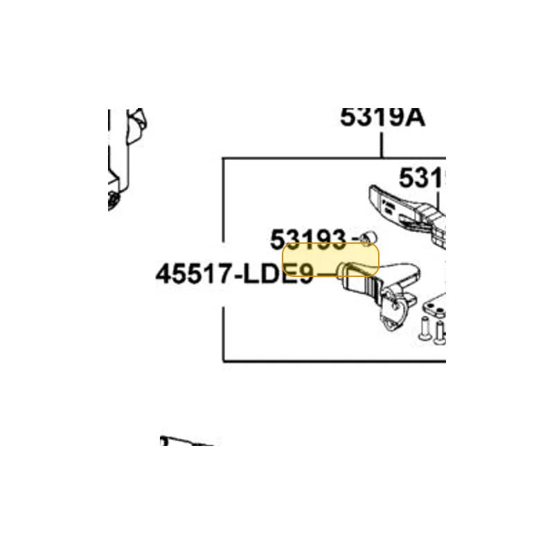 53193-LDE9-E00 STOPPER — diagram cutout