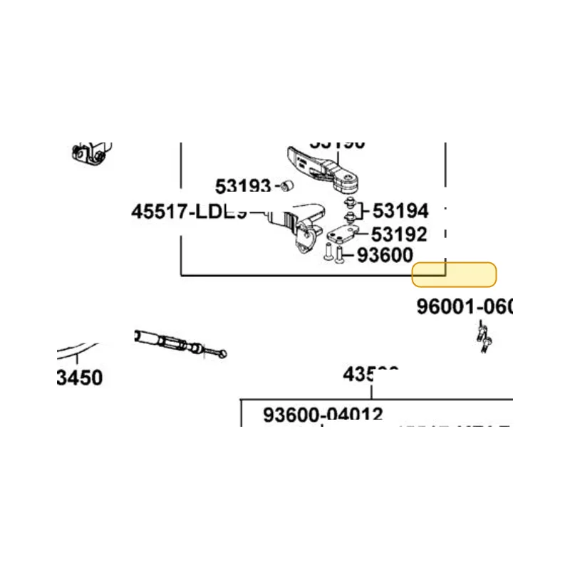 93600-LDE9-E00 SCREW FLAT M6 — diagram cutout