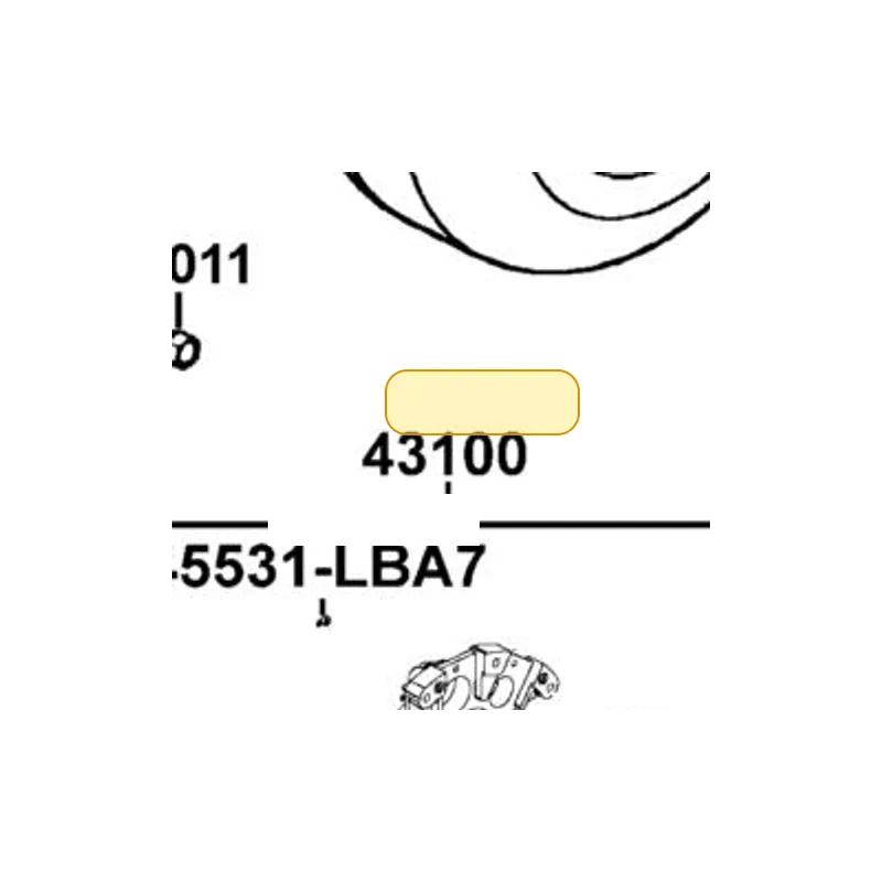 43100-LFE9-E00-NJA CALIPER ASSY RR BRK (Silver) — diagram cutout