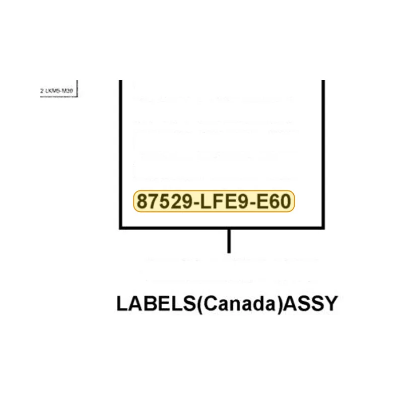 87529-LFE9-E60-T01 WARNING DECAL， DIFF. LOCK — diagram cutout