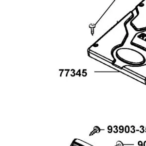 77345-ALC1-E00-N1R PLATE FR CARRIER RACK (Black) — diagram cutout