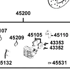 45105-ALC1-305 PAD SET — diagram cutout