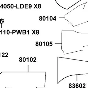 80105-ALC1-E00 SHIELD LH UPPER — diagram cutout
