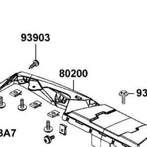 80200-ALC1-E00-N1R MUDGUARD REAR (Black) — diagram cutout