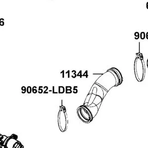 11344-ALC1-E00 DUCT B L COVER — diagram cutout