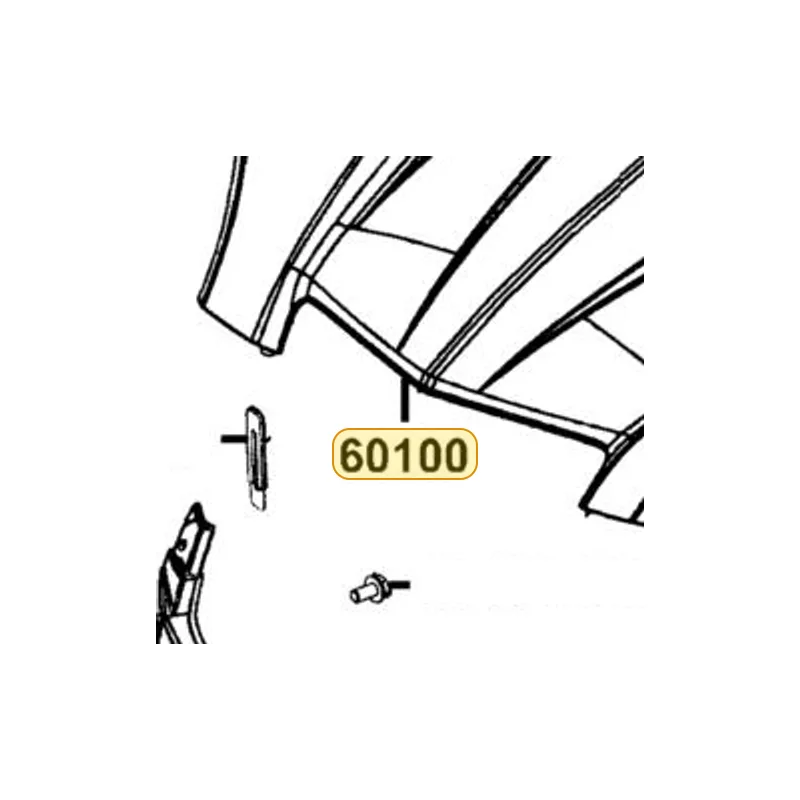 60100-ALD6-E00-HUP FENDER FRONT (SILVER) — diagram cutout