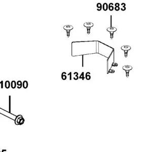 61346-LKM5-E00 PLATE CVT INTAKE — diagram cutout