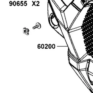 60200-AGA8-M05-N1R MUDGUARD FRONT (Black) — diagram cutout