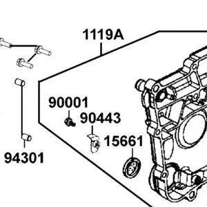 1119A-LKM5-E00 CASE ASSY R CASE — diagram cutout