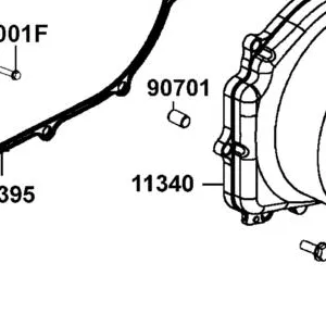 11340-LKM5-E00 COVER COMP L CRANK CASE — diagram cutout