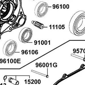91001-KFBF-90A BEARING BALL RADIAL 6305 — diagram cutout