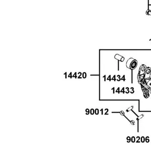 14420-LKM5-E00 ARM COMP EXH VALVE ROCKER — diagram cutout