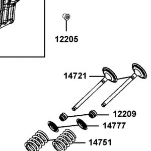 14721-LKM5-E00 VALVE. EXHAUST — diagram cutout