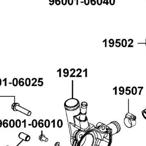 19221-LKM5-E00 COVER. WATER PUMP — diagram cutout