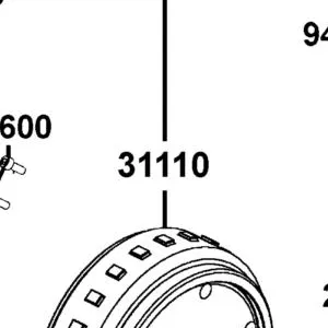 31110-LKM5-E00 FLYWHEEL COMP (D406) — diagram cutout