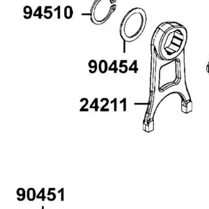 24211-LKM5-E00 FORK. RIGHT GEAR SHIFT — diagram cutout