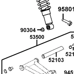 53500-ALC1-E01-N8S A-ARM ASSY FRONT UPPER L — diagram cutout